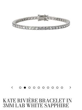 Kate rivière Dorsey tennis bracelet in silver